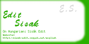 edit sisak business card